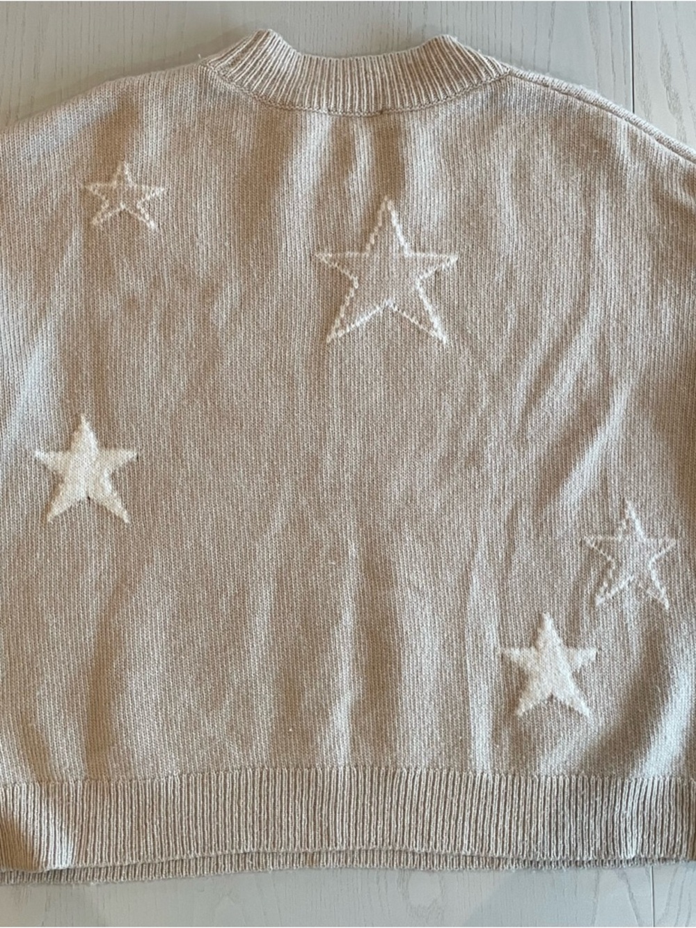 Rails Kana Wool Cashmere Blend Knit Sweater in Camel Stars - Medium - Picture 9 of 9